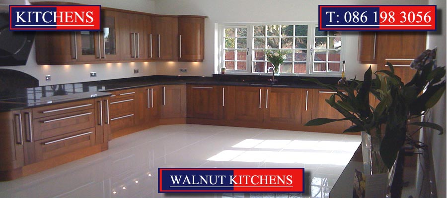 Walnut Kitchens and Walnut Fitted Kitchens designed and created by Mallow Joinery