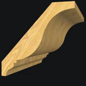 Red Oak Cornice for Doors