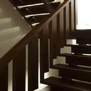 Natural Walnut Stairs in Ireland